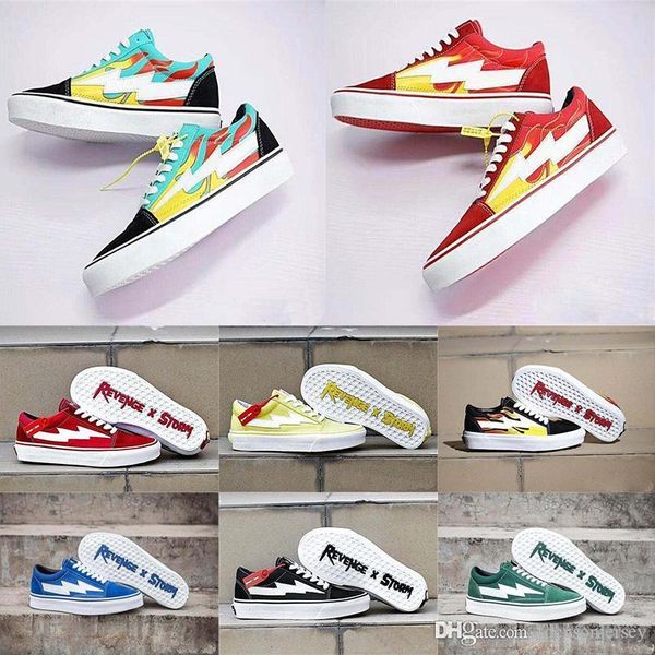 

new 2018 revenge x storm old skool canvas men shoes men's sneakers skateboarding casual shoes women skate shoes, Black