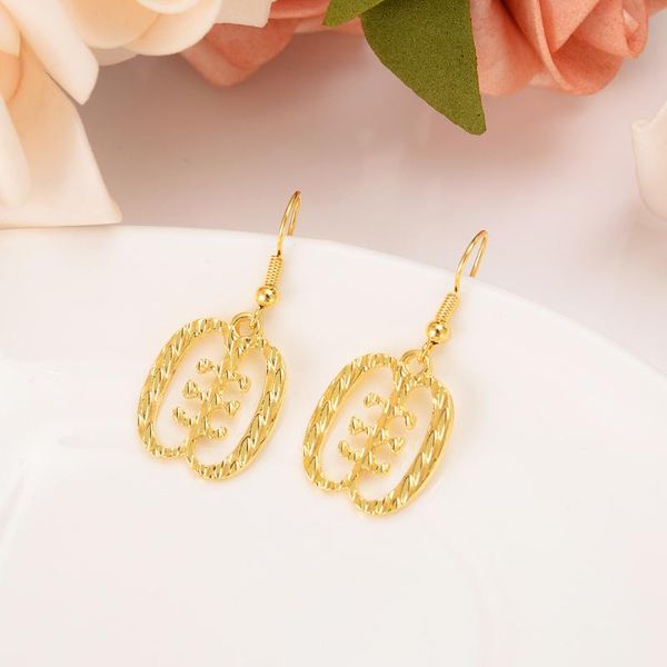 

bangrui classical african symbol earrings gold color adinkra gye nyame earrings ethnic jewelry gifts, Silver