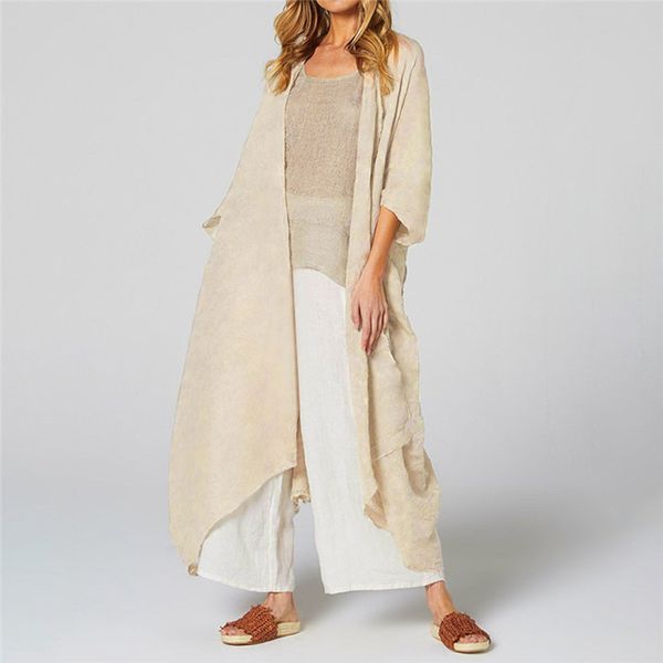 

women plus size bikini beach cover up women's coat 2019 long kimono cardigan beachwear quilted women's jacket 13#5, Black;brown
