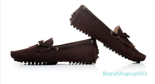 

mens summer genuine leather suede breathable moccasins driving shoes loafer shoes  colors a41 01, Black