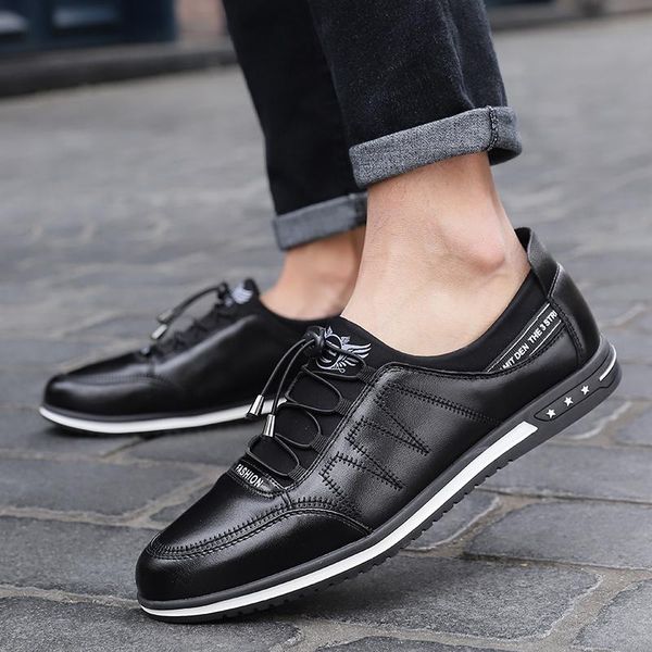 

2019 flats zapatillas hombre spring autumn men shoes breathable mesh mens shoes casual fashion low lace-up canvas, Black