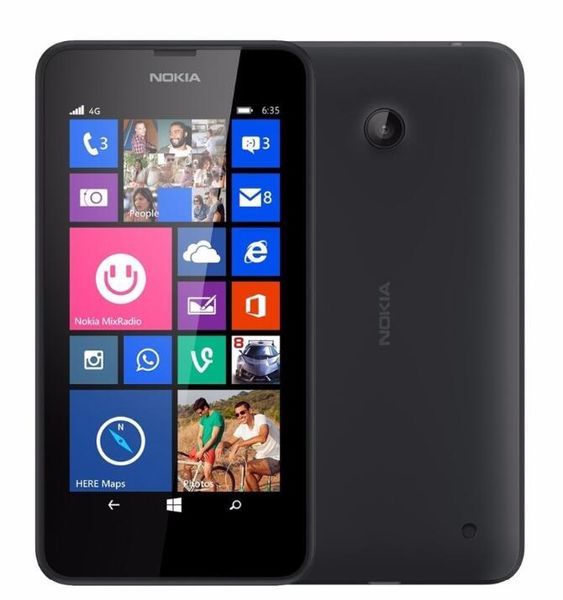 восстановленные Nokia Lumia 635 оригинальный unloced двухъядерный 3G WIFI GPS 5MP камера 8 ГБ хранения Windows Mobile Phone Бесплатная доставка