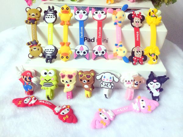 

New nap on winder cute cartoon hub uper mario headphone cable organizer animal bear duck mou e wire threader