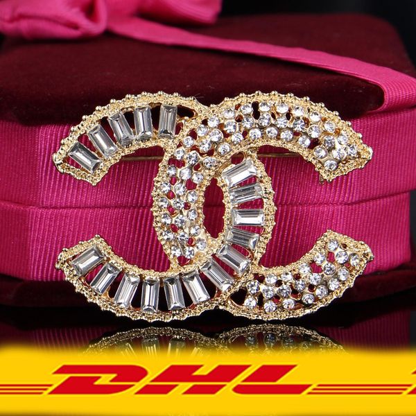 

dhl brooch gold pearl brooch european and american zinc alloy ladies jewelry simple fashion metal crystal brooch, Gray