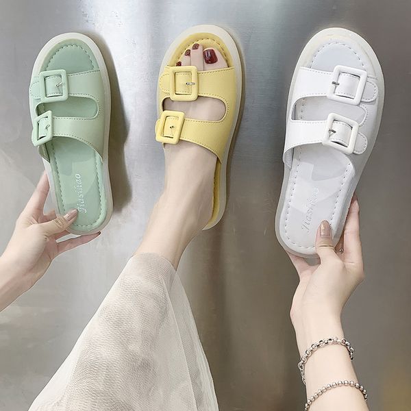 

beach shoes low slippers flat slipers women slides sabot soft 2020 rubber pu basic rome shoes woman 2020 women's beach slippers, Black