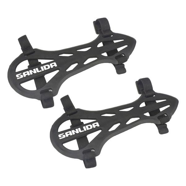 

5.6'' black archery armguard with 2-strap buckles - 2 pack