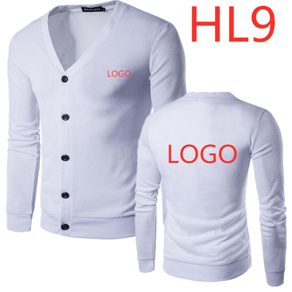 

hl9 men cardigan sweater 2019 autumn and winter new mens long-sleeved sweater v-neck cardigan button knit coat tide warm, White;black