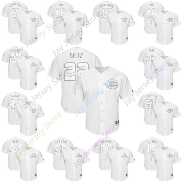 

Cincinnati Nickname Reds Players Weekend Jersey AQUINO TUCK J OCHART LA PIEDRA DIETZ COUNT ON AG GRAY LIL SENZ BOLIBOMBA SUAREZ WHO BIRD MEA