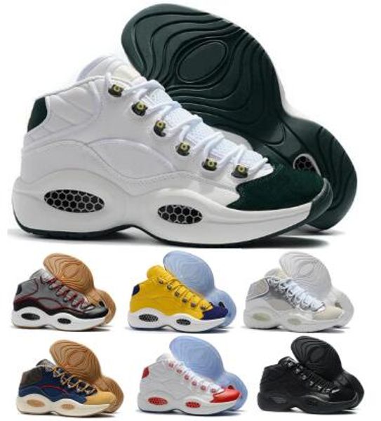 

question mid air mens basketball shoes sneakers sports green 2020 new arrival allen iverson man elite answer designer luxury zapatos shoes