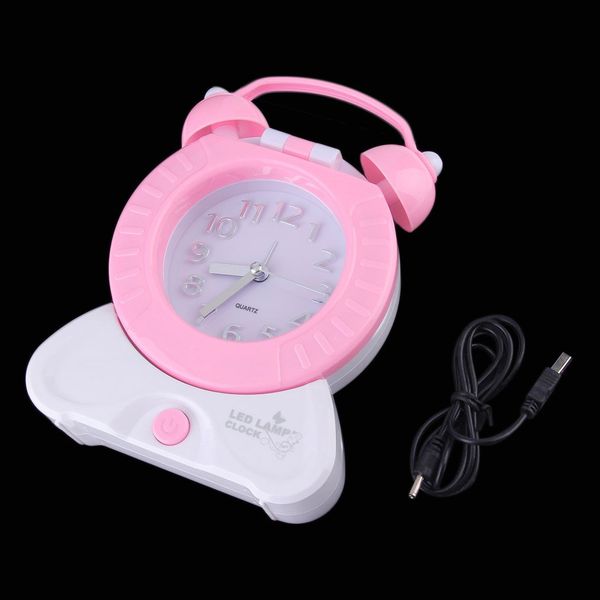 

2018 2 in 1 multifunctional home bedside table desk night light lamp pointer clock