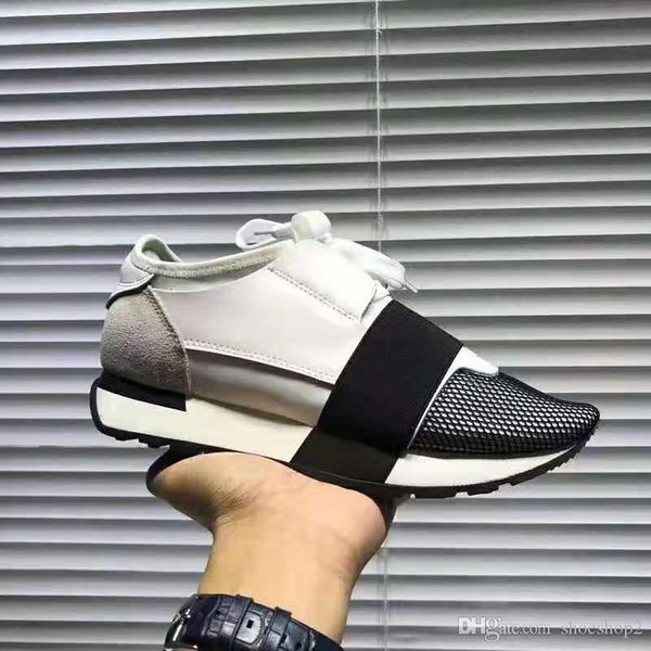 

new popular designer man woman's fashion low cut lace up breathable mesh sneaker shoe outdoors race runner casual shoe, Black