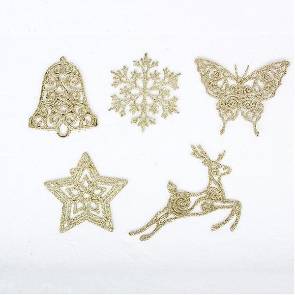 

christmas gold silver series decorative pendant christmas innovative pvc pendant tree decorations home decor