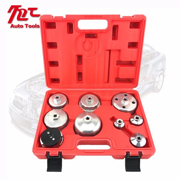 

9pc comprehensive cap oil filter wrench set installing pick up tool kit
