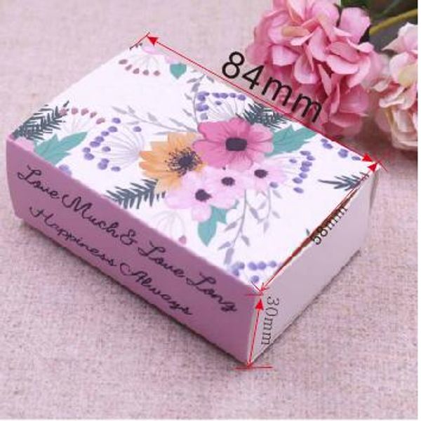 

50pcs new dreamcatcher printed gift box diy handmade love wedding favor box gift package&soap baby shower