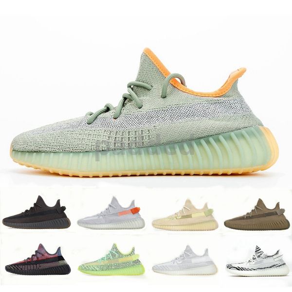 

2020 v2 cinder desert sage kanye west flax earth tail light reflective designer shoes mens women yeshaya sports trainers size 36-46, White;red