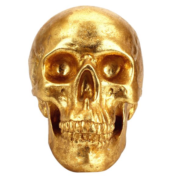

resin gold human head skull skeleton piggy bank home decoration ornaments