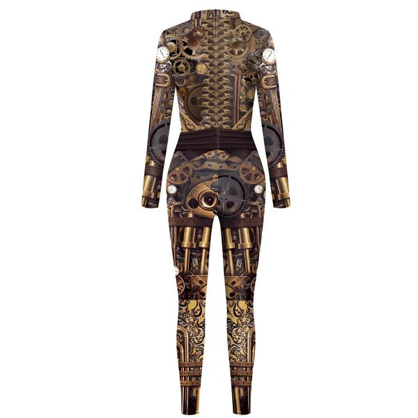 

womail jumpsuit women slim 3d print romper overall mujer fitness spooky fancy cloth horror carnival party costume cosplay clothe, Black;white