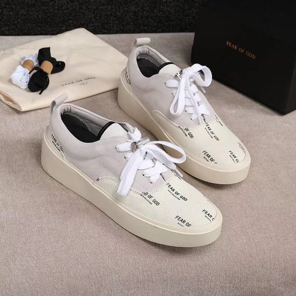 

fear of god men casual shoes big size leather sneakers fashion leather men shoes 8#21/20d50, Black