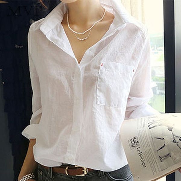 

ladies designer blouse women shirts blouses women cotton blouse blusas female spring white shirt turn down collar casual women