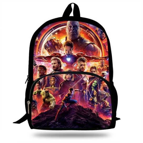 

16inch mochila marvel school bags boys cool backpack for teenagers bookbag girls travel bag children