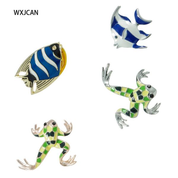 

goldfish frog and ornamental fish enamel brooch decorative pin jewelry gifts brooches besplatnoy dostavkoy wxjcan, Gray