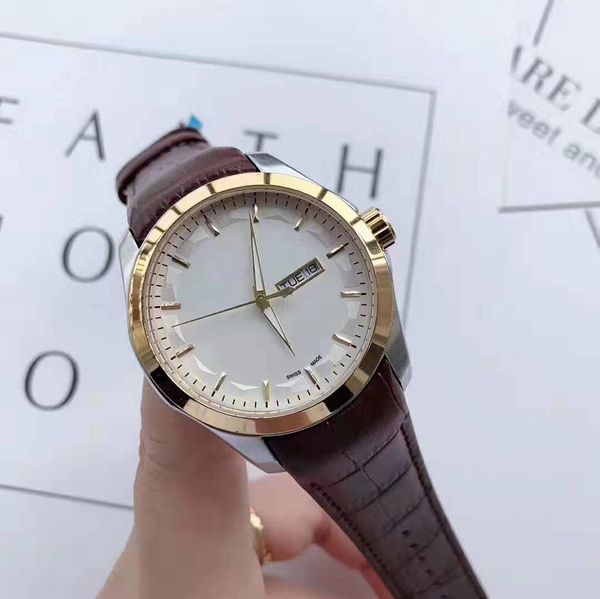 

selling 2020 new luxury fashion brand sports fashion leisure men's watch designer stainless steel luxury sports leisure watches, Slivery;brown