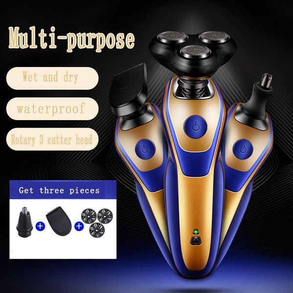 

portable electric shaver three in one beard trimmer washed electric shaver men's traveling shaver corner knife nose hair trimmer