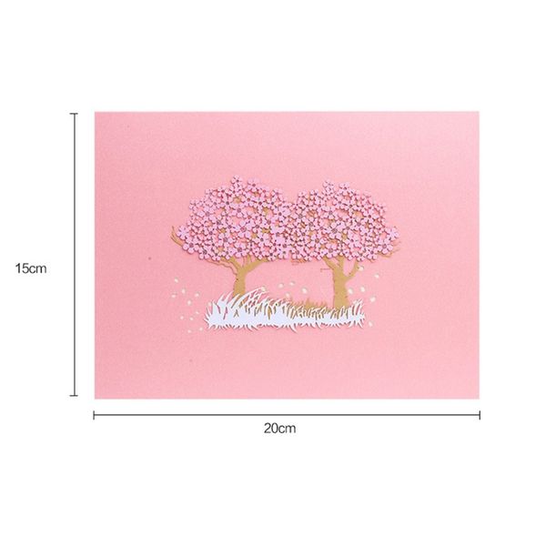 

3d up flowers greeting card christmas birthday new year invitation h55e
