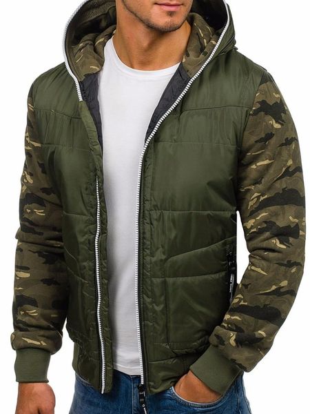 

zogaa 2019 men winter parka camouflage autumn winter warm outwear slim fit men warm coats casual windbreaker quilted jackets, Black