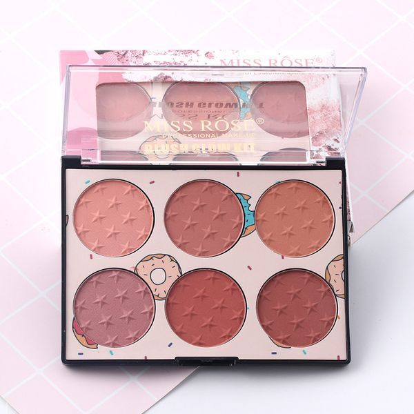 

red color blush smooth dull blush naturally brighten complexion rouge makeup pallete maquiagem profissional completa