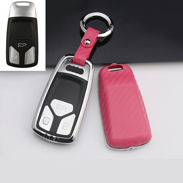 

zinc alloy car key case for a5 q7 s4 s5 a4 b9 q7 a4l 4ms 8 2016 s 2017 2018 a6 q5 sq5 s7 q7s car interior new