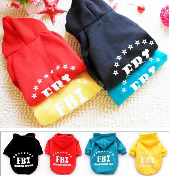 

fbi big dog pets warm cotton jacket vest winter coat hoodie puppy winter clothes pet costume pet supplies
