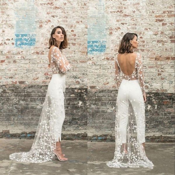 

vintage white pant evening dresses with overskirt arabic dubai long sleeve open back ankle length jumpsuit outfit evening gowns, Black;red