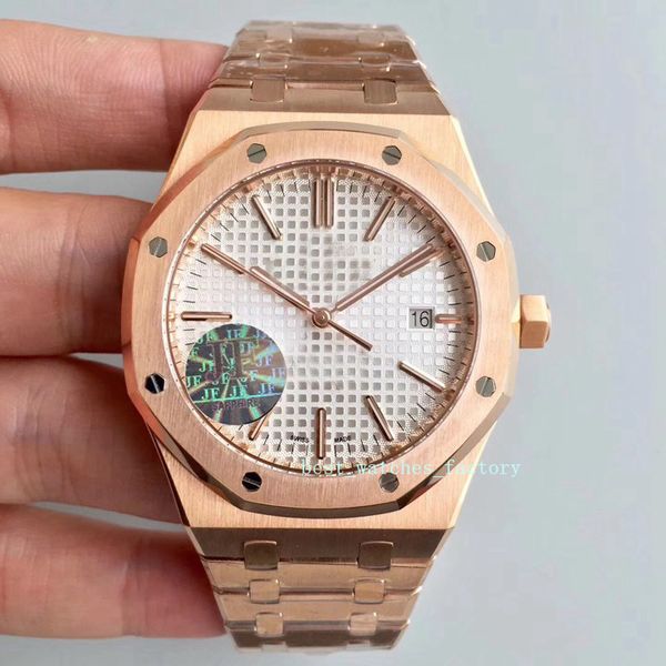 

jf 15400 v5 upgrade cal.3120 full automatic movement sapphire glass 41mm white dial men's stainless steel version 2020, Slivery;brown