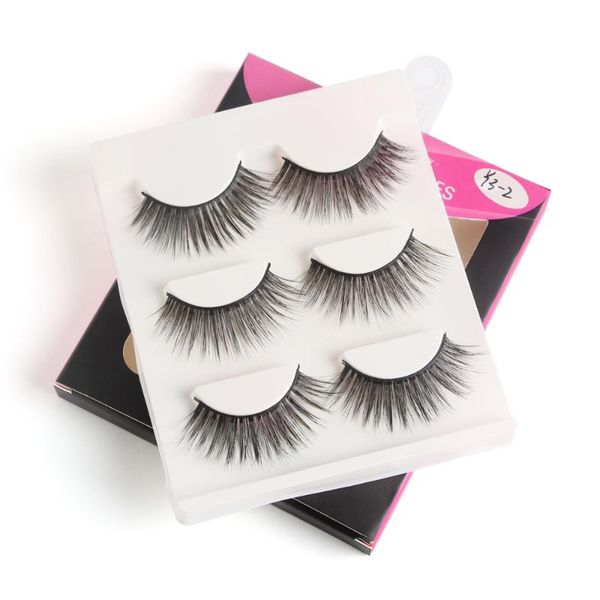 

3 pairs 3d faux mink hair false eyelashes fashion wispies fluffy lashes natural long eyelash extension beauty makeup maquiagem