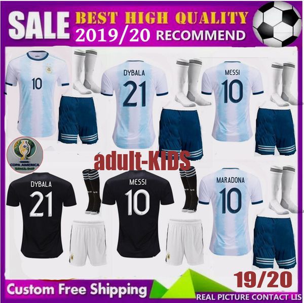 

2019 men argentina gold cup me i occer jer ey 19 20 kit dybala argentina home away aguero di maria higuain football hirt hipping