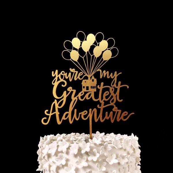 

you're my greatest adventure up house wedding cake er travel themed wedding decoration cake decoracion