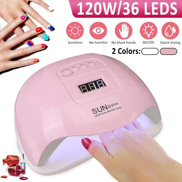 

10s 30s 60s 120w uv polish lamp nail dryer 36 led light manicure timer portable nail manicure for all gel polish dryers