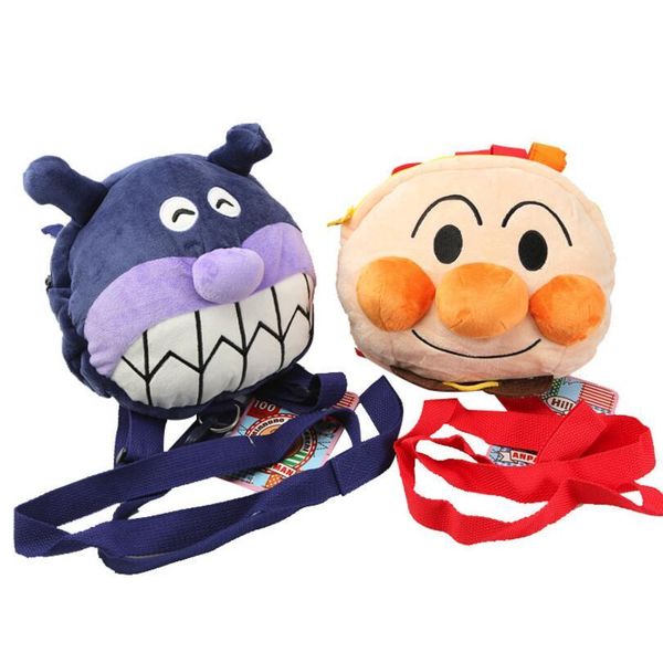 

japanese anpanman kids kindergarten cotton primary school anti-lost cartoon plush backpack children gift mx200327