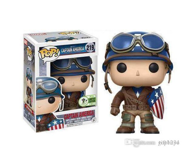 

cute present funko pop captain america vinyl action figure with box #219 gift doll popular toy ing