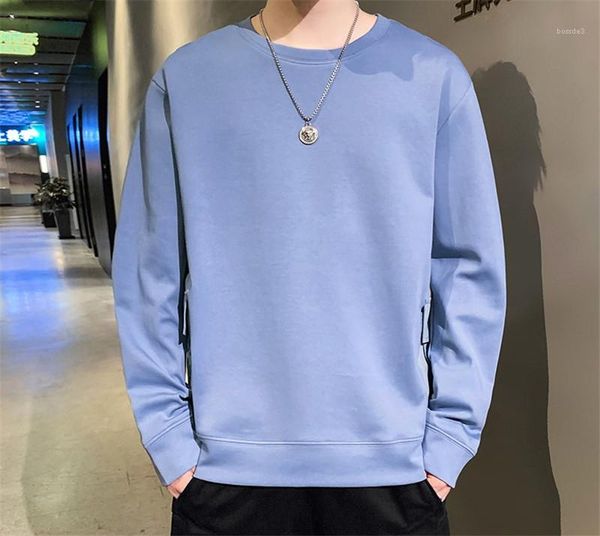 

pullover regular mens sweatshirts long sleeve o neck loose mens sweatshirts mens designer hoodies solid color, Black