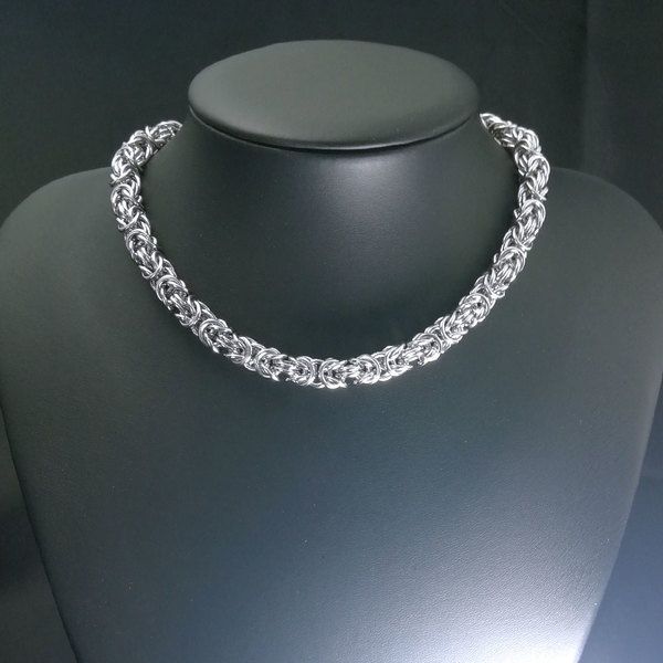 

stainless steel 316l 8mm width mens womens necklace necklace418 silver tone
