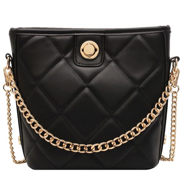 

191220 ivog нового прибытия everyday дамы малый pu посланник crossbody сумочка ватной черный цепные ковшовые сумки для женщин 2019