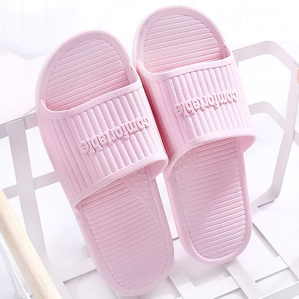 

women's flat slippers striped beach slides female comfortable house slippers summer for women non slip large size 41-43, Black