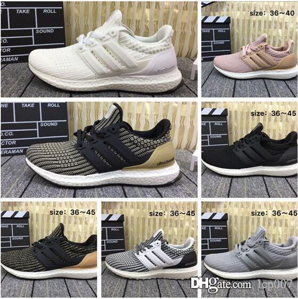 

High Quality Ultraboost 3.0 4.0 Uncaged Running Shoes Men Women Ultra 3.0 III Primeknit Runs White Black Athletic Shoes Size36-45