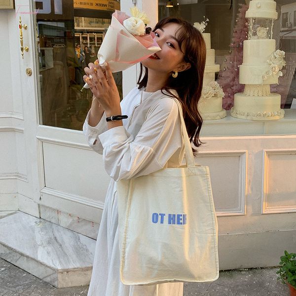 

youda korean casual handbags fashion canvas women bag summer simple womens shoulder bags student literary tote ladies handbag