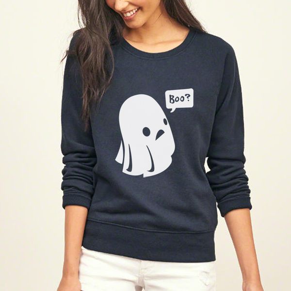 

funny printed kawaii sweatshirt women 2019 halloween casual fitness hoodies harajuku brand tracksuit hip-hop pullovers, Black