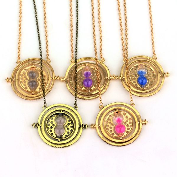 

zxmj harried hogwarts necklace pendant potters 6 colors hourglass horcrux necklaces jewelry gift for women men fans, Silver