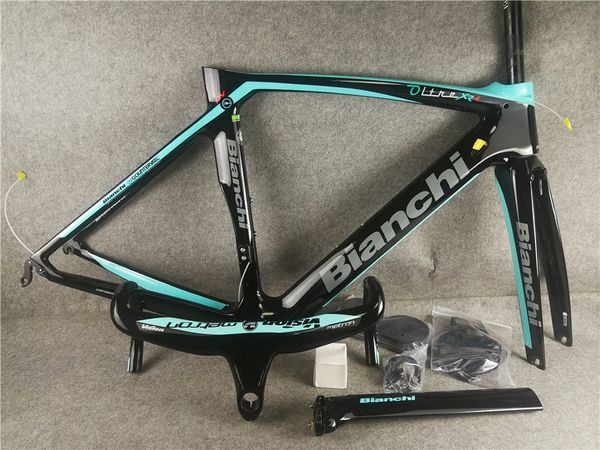 

vision handlebar +vail equipped aero bianchi road bike frame 50/53/55/57cm fork, seatpost, seat clamp, headset