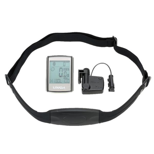 

lixada 3-in-1 waterproof wireless bike bicycle computer speed cadence odometer speedometer with cadence heart rate monitor